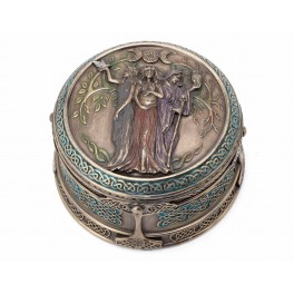 ORIGEN Boîte Celtique Brigit, Déesse Triple de la Guerre, de la Magie et des Arts, H 26 cm