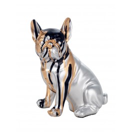 Statuette Chien : Bouledogue Français Assis, Collection ARTEO, H 20 cm