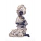 SGRIMALT Figurine Africaine Assise en Tenue Traditionnelle, Collection Dalaba, H 21,5 cm