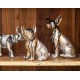 Statuette Chien : Bouledogue Français Assis, Collection ARTEO, H 20 cm