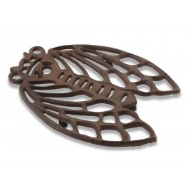 Dessous de Plat Croix Camarguaise en Fonte coulée, Marron, L 24 cm