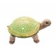 SGRIMALT Tortue terrestre en résine, Effet Bulles Vertes, L 16 cm