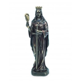 Figurine Sainte Barbe, Protectrice du Feu et de la Foudre, H 21 cm