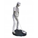 Statuette Sport : Le Joueur de Tennis, Finition Antic Line, H 18 cm