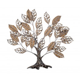 SGRIMALT Déco murale en Métal : Arbre de Vie Design dans un camaëu de marron, longueur 85 cm