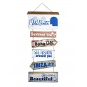 Déco murale Plage et Tongs : Beach : House rules at the beach, H 62 cm