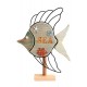 SGRIMALT Déco Poisson Exotique, Bois et Métal, Modèle Sea, H 35 cm