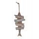 SGRIMALT Déco Marine et Plage : Poisson Suspendu en bois MDF, Effet vieilli, H 40 cm