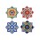 Set 2 Dessous de Plat, Mandalas Multicolores 1, L 18 cm