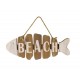 SGRIMALT Décoration Bord de mer : Poisson en Bois, Modèle Beach, L 40 cm