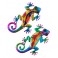 Set 2 Minis Geckos, Collection Versicolor, Hauteur 15,5 cm