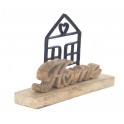 Décoration Lettrage Home et Maison stylisée en métal, Longueur 25 cm