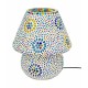 Lampe Baroque Ethnique, Multicolore, Abat jour Métal et Verre, H 45 cm