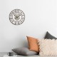 Horloge Bois MDF Vintage : Route 66, Gris et Blanc, Diam 34 cm