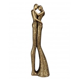 Statuette Design : Famille avec 1 enfant, Collection Silver Line, H 27 cm