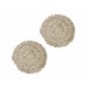 Ensemble 2 Sets de Table Rond 100% Fibres Naturelles et Corde tressée, Diamètre 38 cm