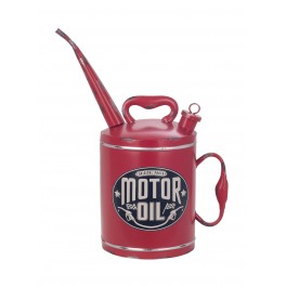 Décoration murale Bidon d'huile rouge, Modèle Motor Oil, Hauteur 52 cm