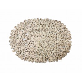 Ensemble 2 Sets de Table, Modèle Oval XL, 100% Fibres Naturelles et Corde tressée, Longueur 50 cm