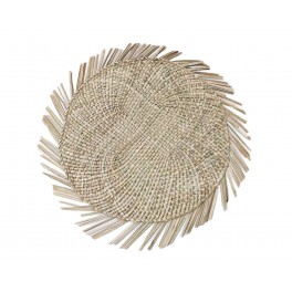 Set de Table Mandala en Fibres Naturelles et Corde tressée, Diamètre 38 cm