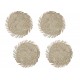 Ensemble 4 Sets de Table Mandala en Fibres Naturelles et Corde tressée, Diamètre 38 cm