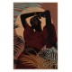 SGRIMALT Tableau Peinture XL : Femme africaine Feuillage et Ethnique Chic, H 123 cm