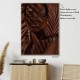 SGRIMALT Tableau Peinture XL : Femme africaine et Feuillage, H 123 cm