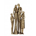 Statue Famille Design, Couple et 3 Enfants, Collection Romance, H 24 cm