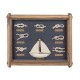 Déco et Calendrier 3D en bois : Phare, Maison et Bateau au port, H 22 cm