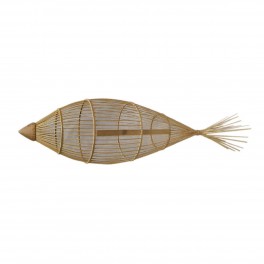 ORIGEN Déco Marine : Suspension Poisson tressé en Bambou, L 93 cm