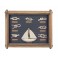 Déco et Calendrier 3D en bois : Phare, Maison et Bateau au port, H 22 cm