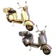 Grand Scooter Vespa Métal, Modèle Vintage Blanc Crème, L 27 cm