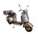 Scooter Miniature métal Vintage, Couleur Jaune, Modèle Italia L 26 cm