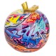 ORIGEN Fruit Résine Design : Grande Pomme, Collection Graffiti, H 14 cm