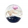 Sulfure Presse Papier, Galaxie Inconnue, Bleu et Rose, Diam 8 cm
