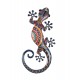 Salamandre Gecko métal, Rouge et Orange, Modèle Camberra, Hauteur 30 cm