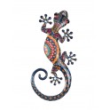 Salamandre Gecko métal, Rouge et Orange, Modèle Camberra, Hauteur 30 cm
