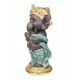 Figurine Ganesh Bleu et Doré, Collection Baby Zen, Hauteur 29 cm