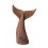 Décoration Queue de Baleine en Bois veiné sculpté, Hauteur 24 cm