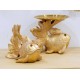Décoration Résine : Poisson exotique doré sur socle. L 26 cm