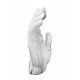 Statuette Résine Main d'homme, Gris et Blanc Marbré, Hauteur 35 cm