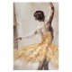 Tableau Danseuse : Ballerine multicolore 3, H 100 cm