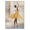 Tableau Danseuse : Ballerine et Satin doré, Hauteur 122,5 cm