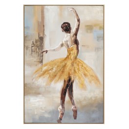 Tableau Danseuse : Ballerine et Satin doré, Hauteur 122,5 cm