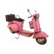 Scooter Miniature Vintage en Laiton : Vespa Rose, Longueur 26 cm