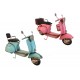 Scooter Miniature Vintage en Laiton : Vespa Rose, Longueur 26 cm