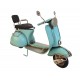 Grand Scooter Vespa Métal, Modèle Vintage Blanc Crème, L 27 cm