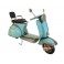 Grand Scooter Vespa Métal, Modèle Vintage Blanc Crème, L 27 cm