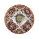 Plat de service, Bois de manguier et résine epoxy, Thème Rétro Carreaux de ciment, Diamètre 20 cm