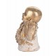 Statuette Bouddha XL : Modèle White & Gold, H 51 cm