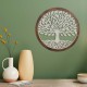 Déco murale en Bois : Arbre de Vie Marron. D 60 cm